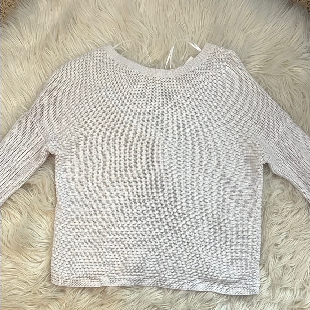 Hollister Cream Knit Sweater